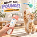 SnapBack automatic retracting pom-pom pet teaser