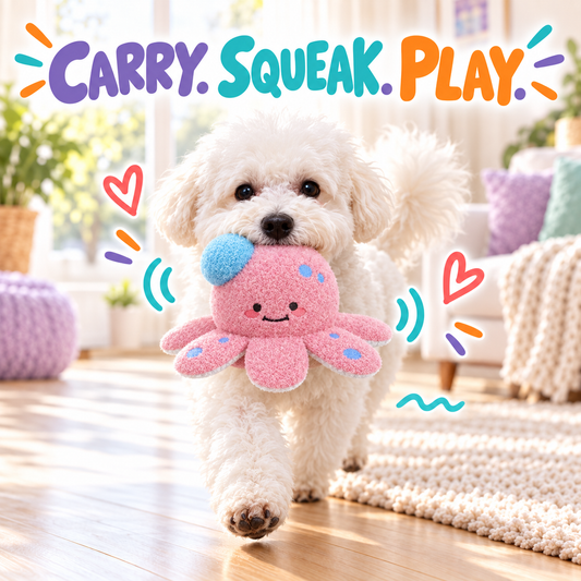 Sea Squeak Plush Toy in a playful lifestyle scene