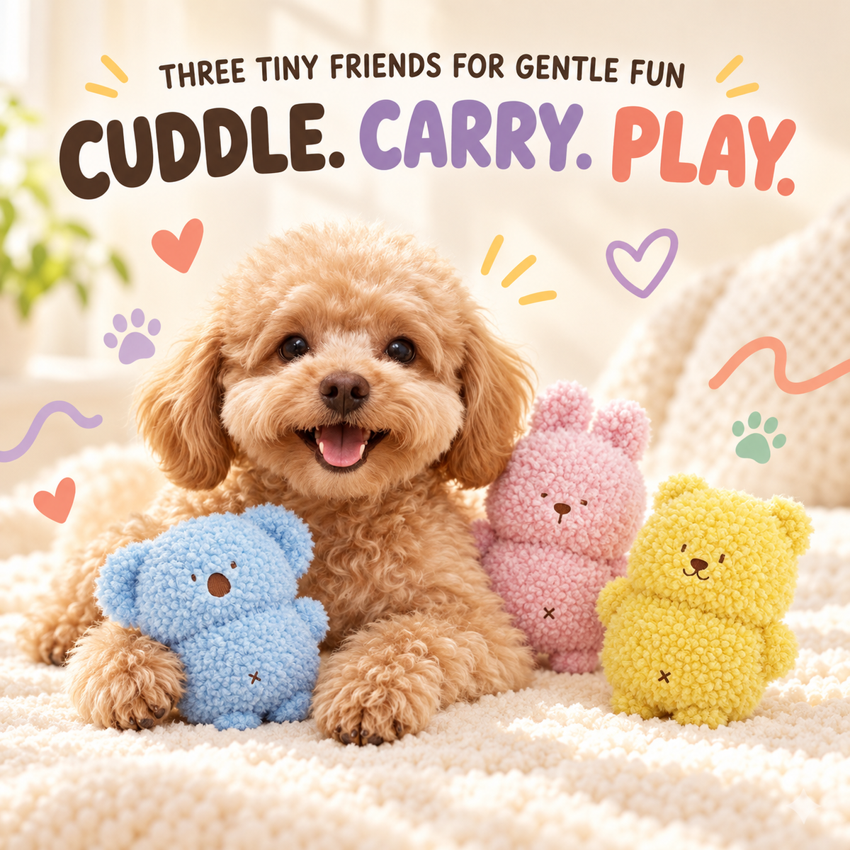 Cuddle Pop Plush Companion in a playful lifestyle scene