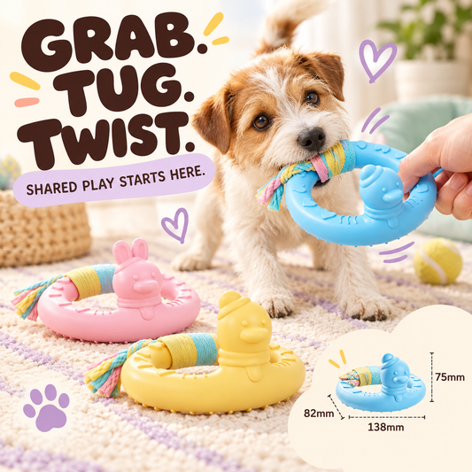 Twist & Treat Tug Ring in a playful lifestyle scene