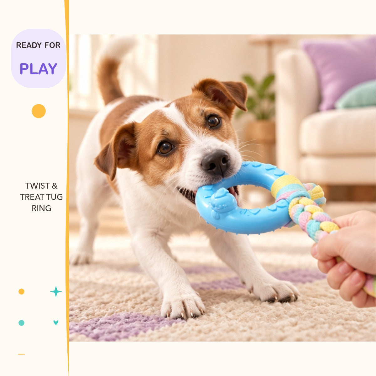 Twist & Treat Tug Ring in a playful lifestyle scene