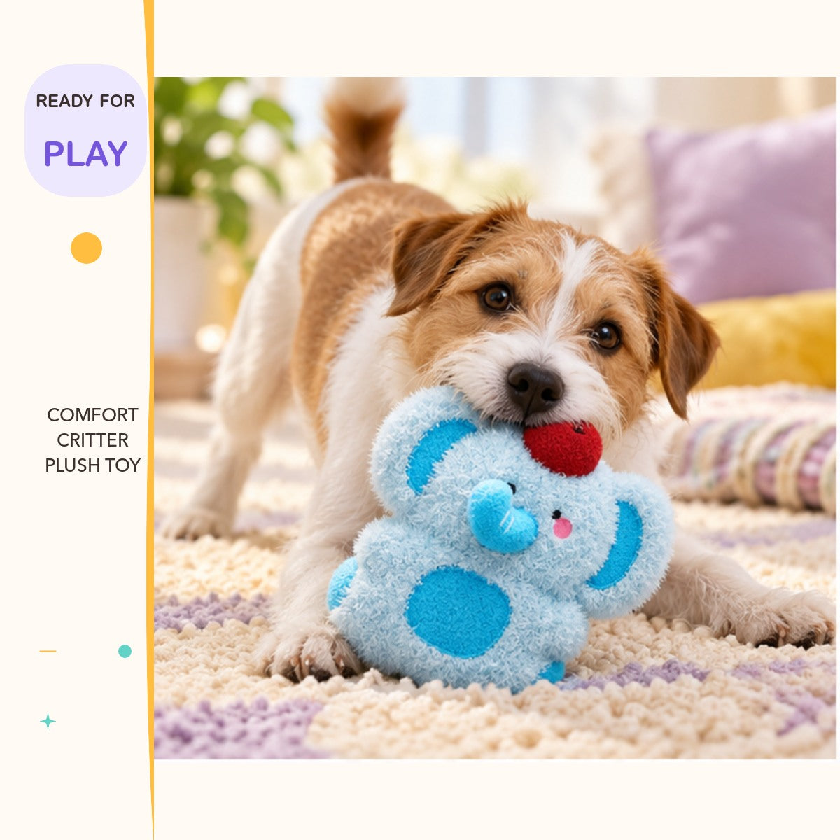 Comfort Critter Plush Toy in a playful lifestyle scene