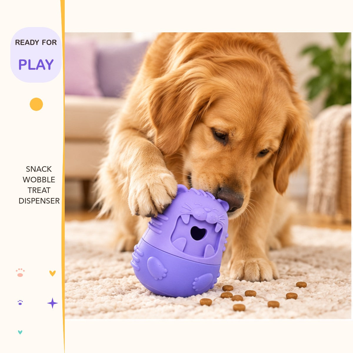 Snack Wobble Treat Dispenser in a playful lifestyle scene