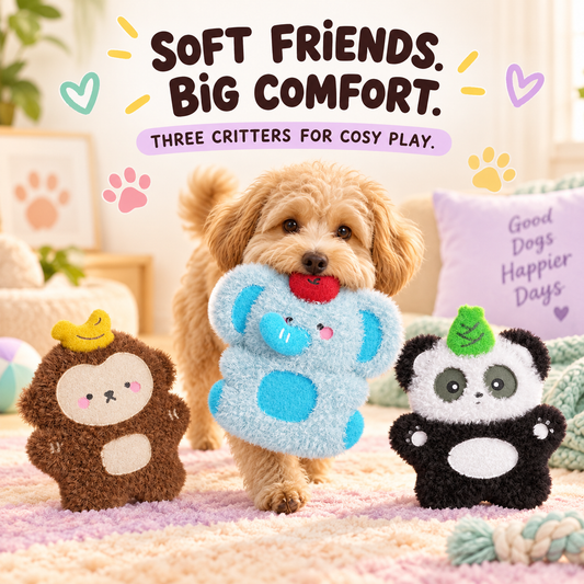 Comfort Critter Plush Toy in a playful lifestyle scene