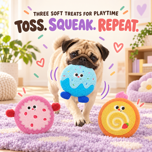 Sprinkle Squeak Plush Disc in a playful lifestyle scene