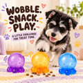 Wobble Pop Treat Ball in a playful treat-time scene