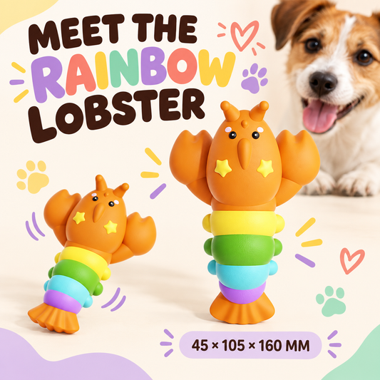 Rainbow Lobster Chew Toy product view