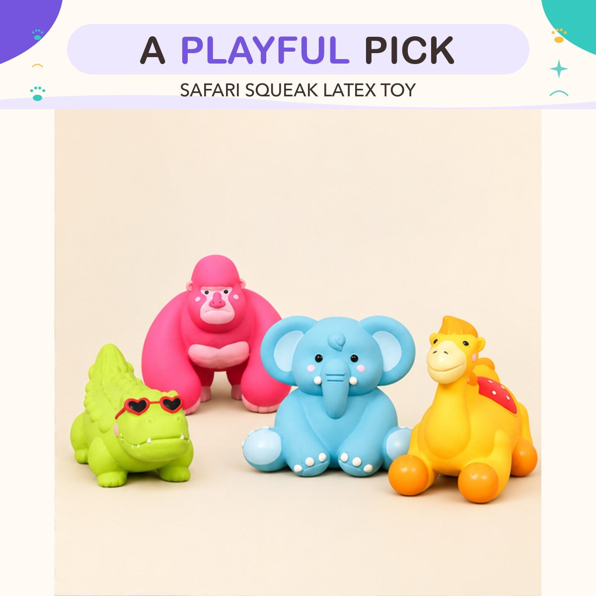 Safari Squeak Latex Toy product view