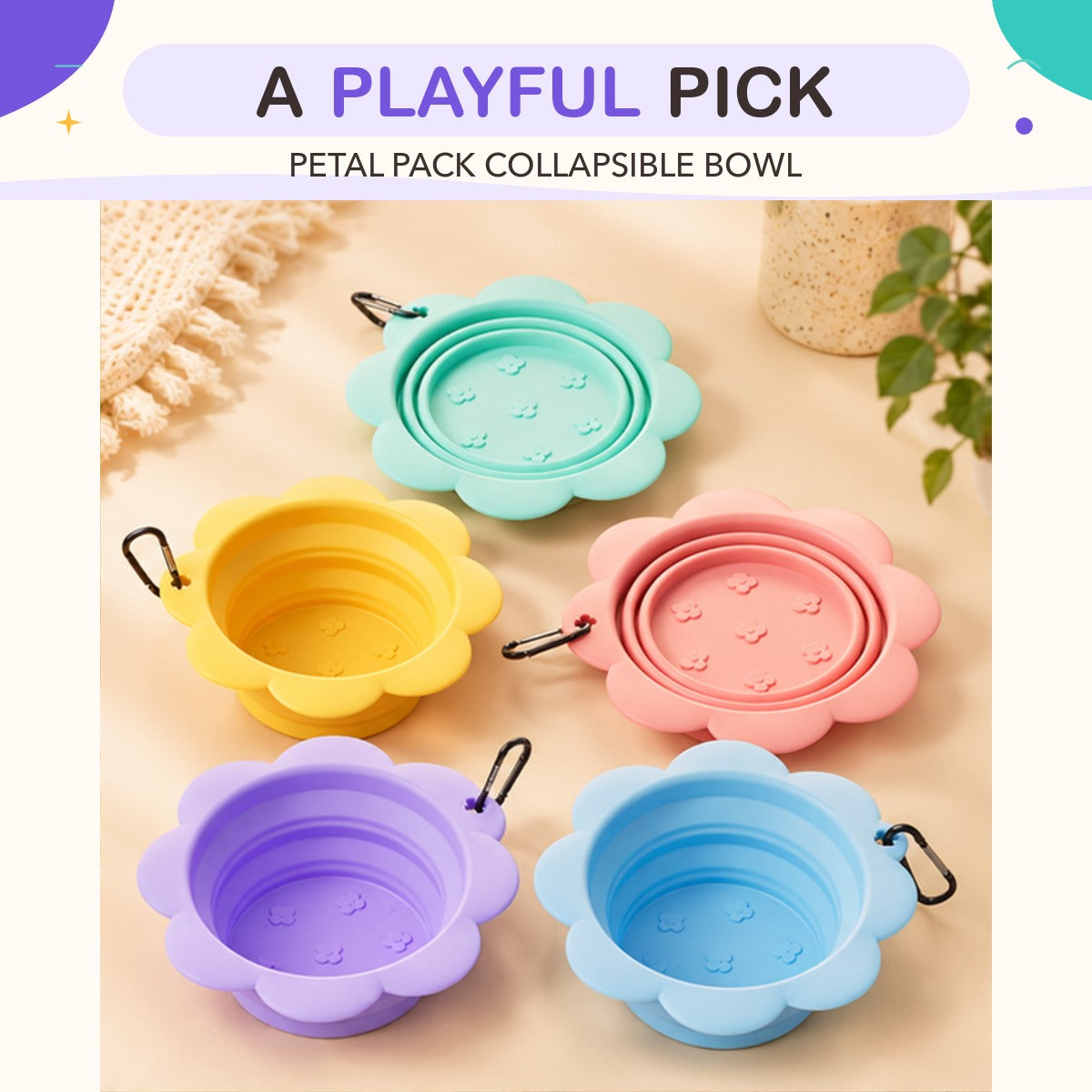 Petal Pack Collapsible Bowl product view