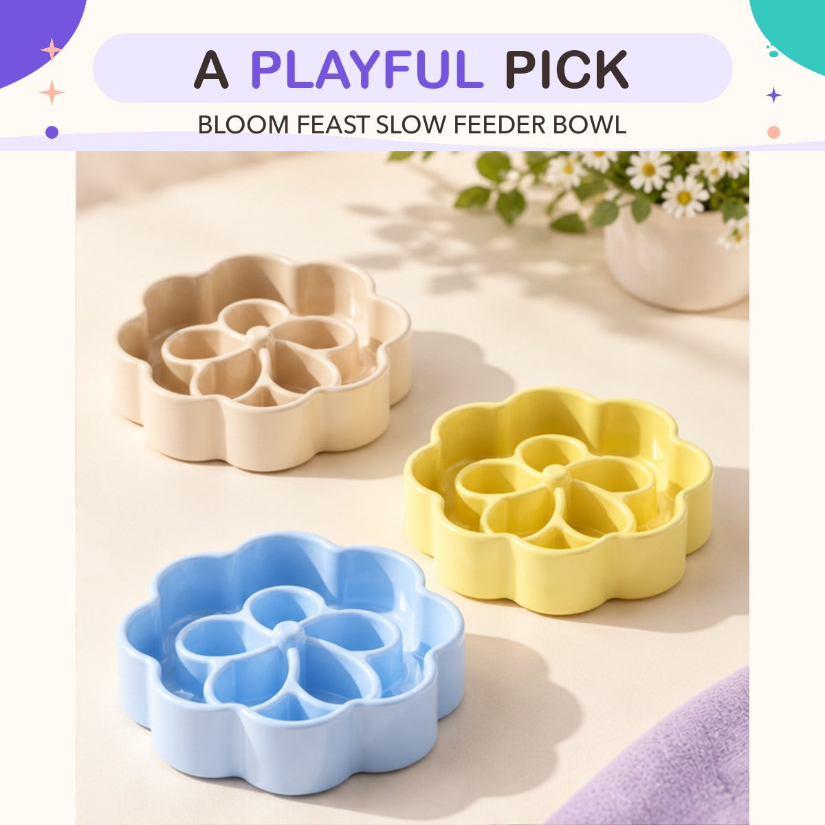 Bloom Feast Slow Feeder Bowl product view