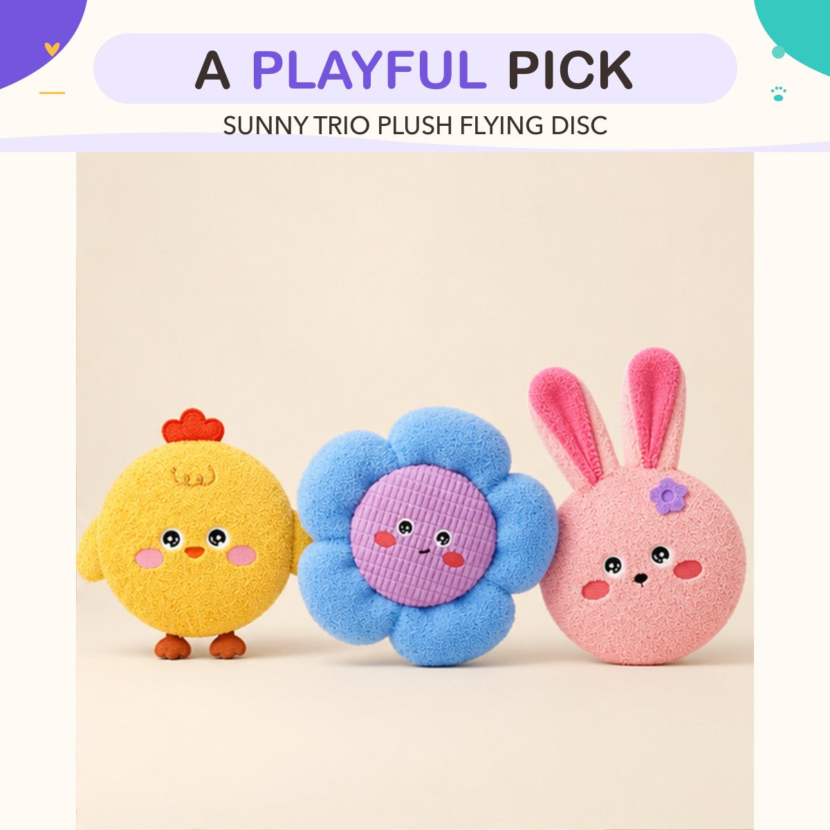Sunny Trio Plush Flying Disc product view