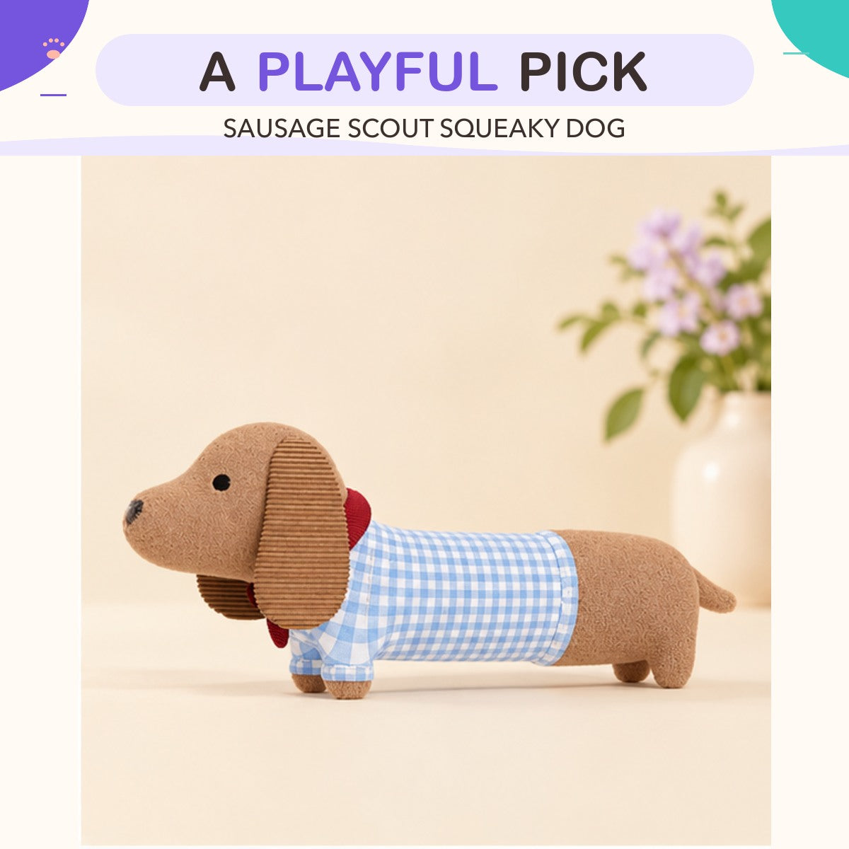 Sausage Scout Squeaky Dog product view