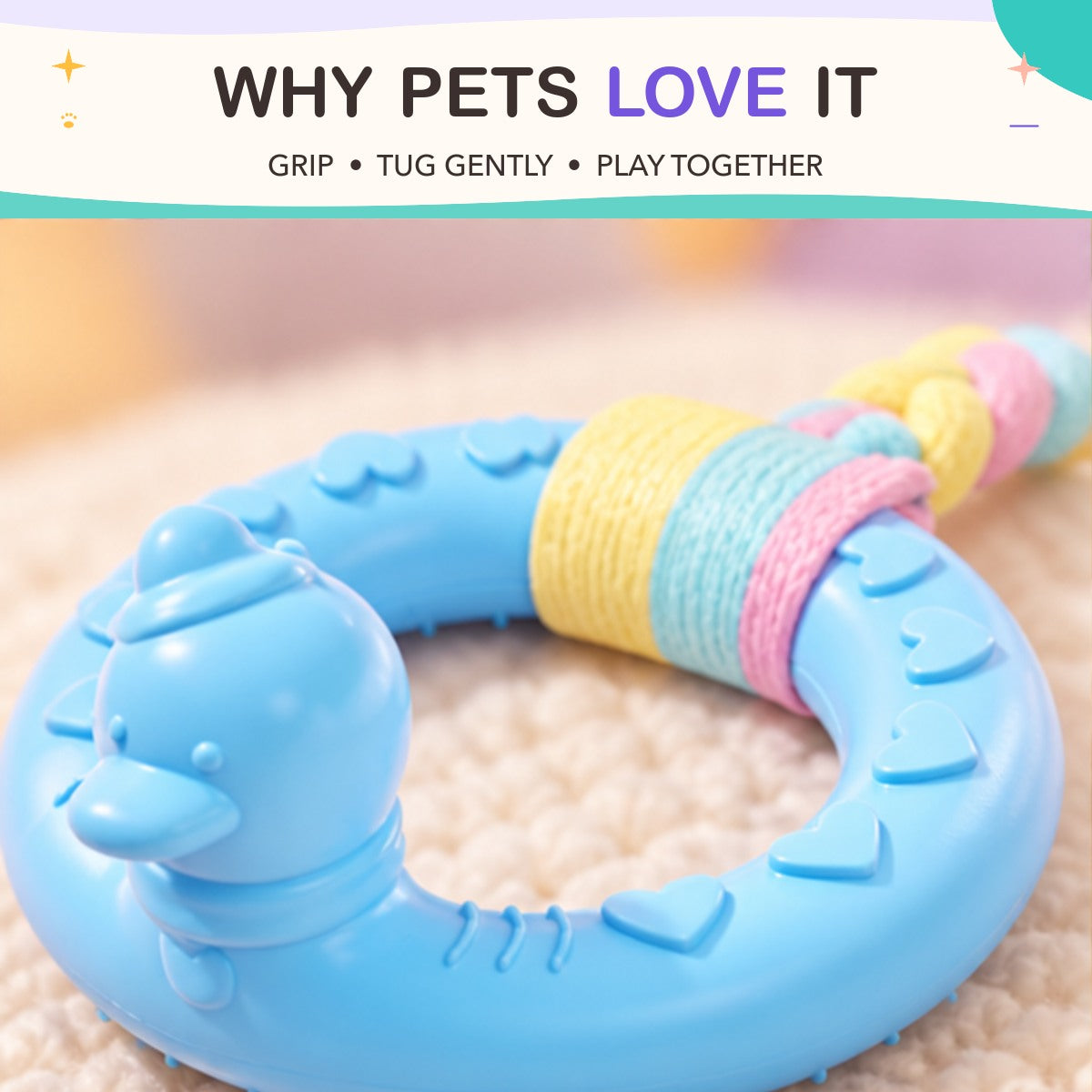 Twist & Treat Tug Ring key features