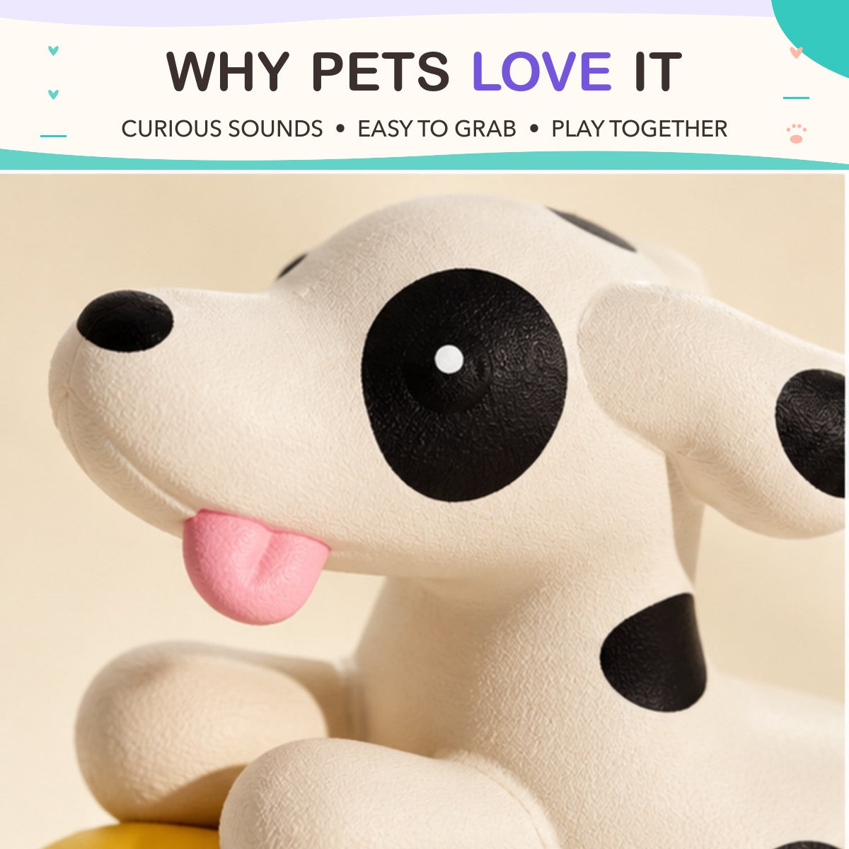 Bouncy Buddies Latex Dog Toy key features