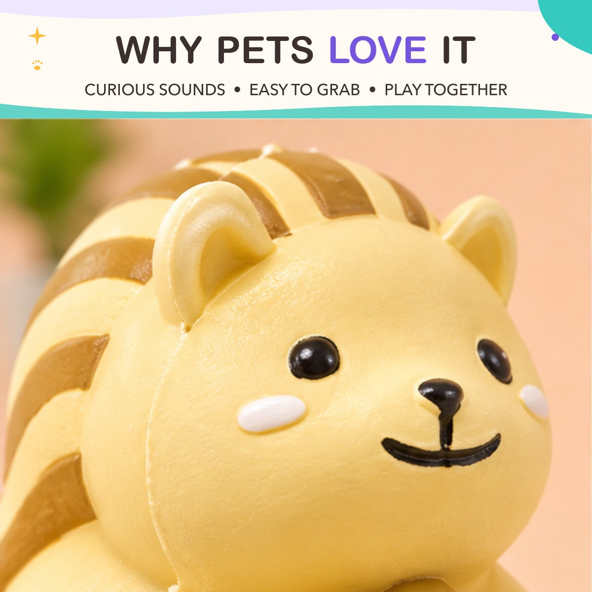 Fruit & Hedgehog Latex Squeaker key features