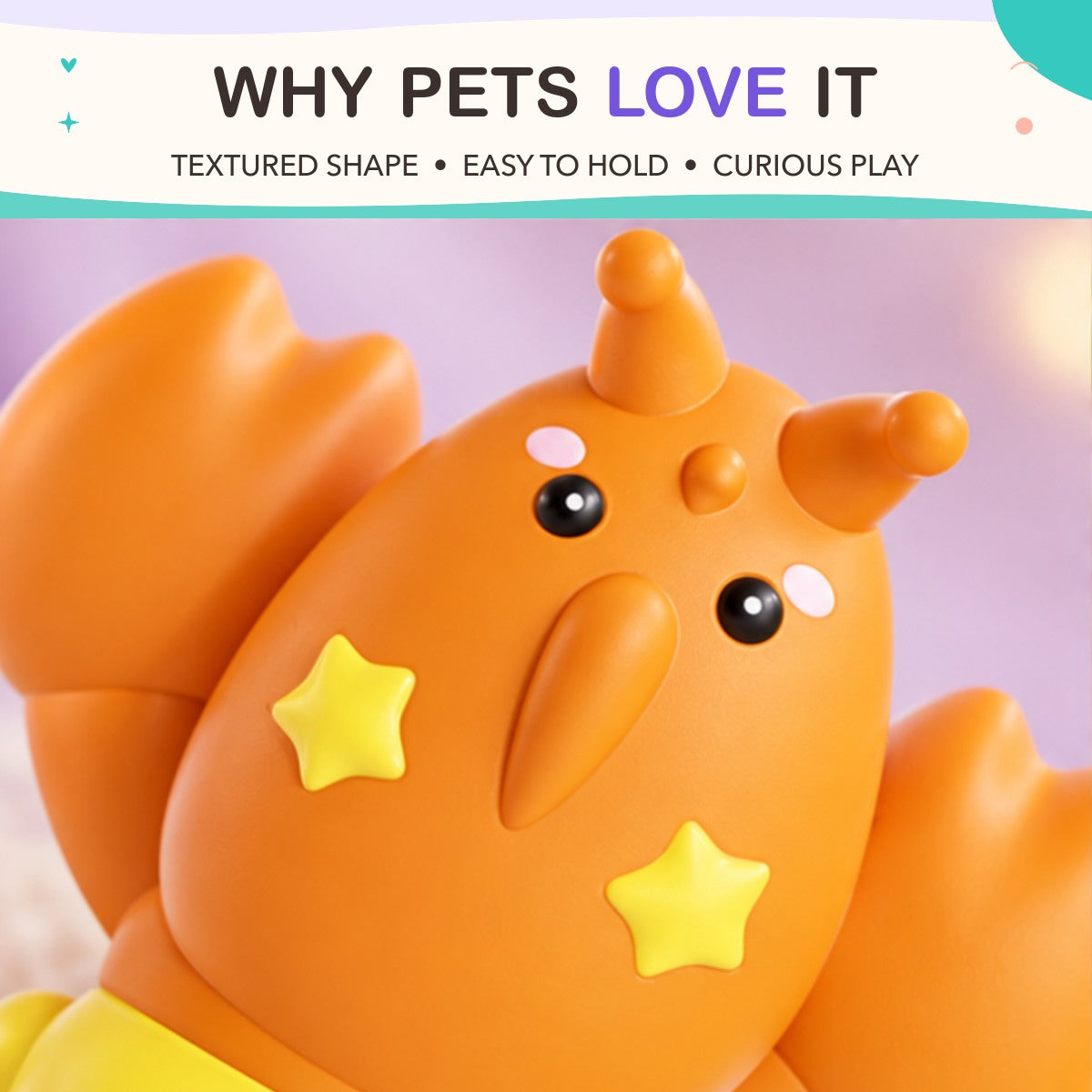 Rainbow Lobster Chew Toy key features