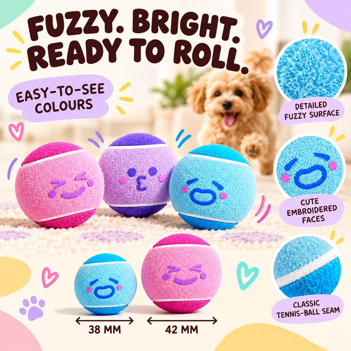 Smile Serve Tennis Ball key features