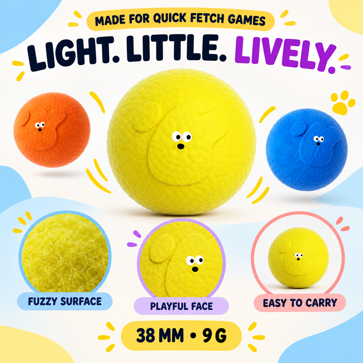 Bright Bounce Mini Tennis Ball key features