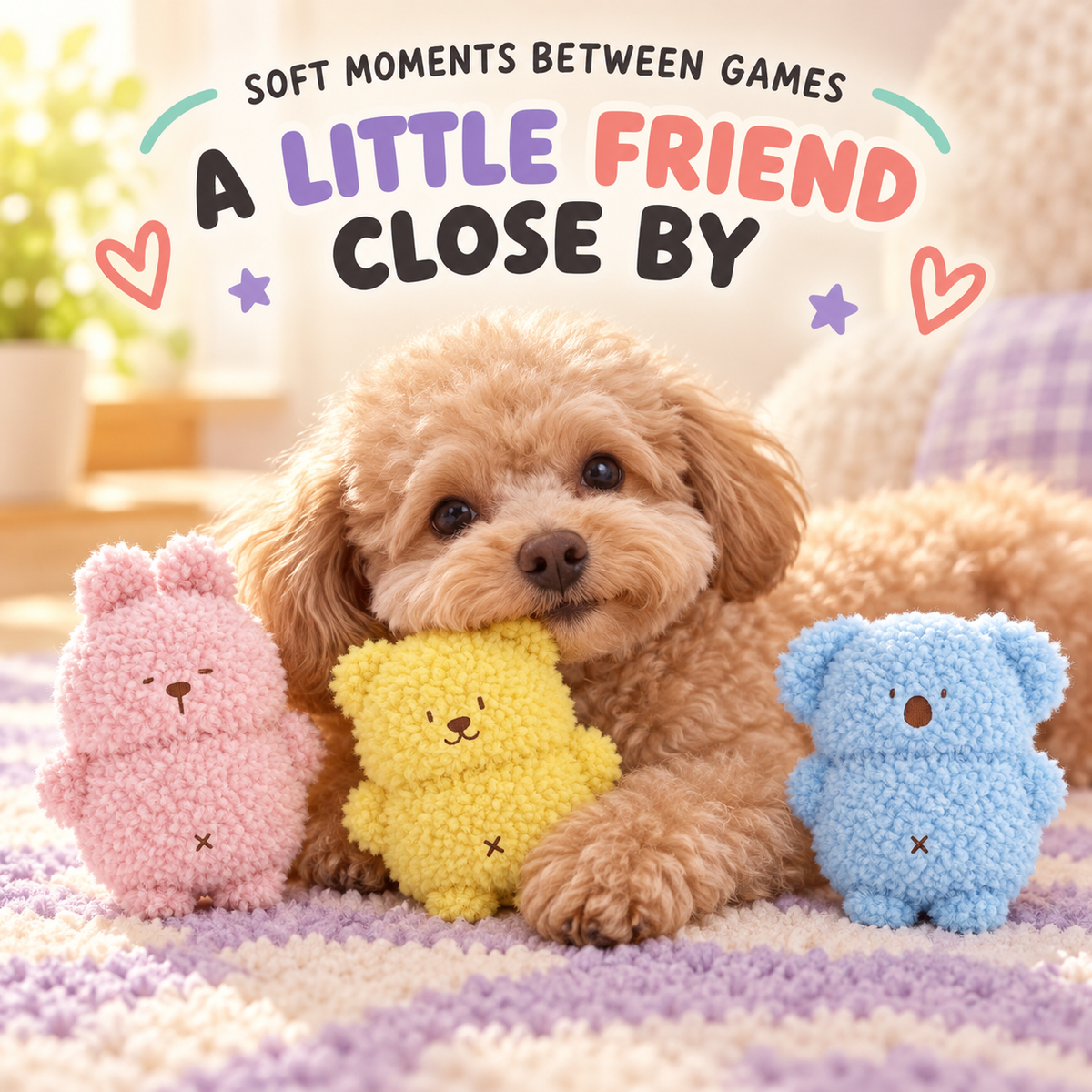 Cuddle Pop Plush Companion available variants and scale