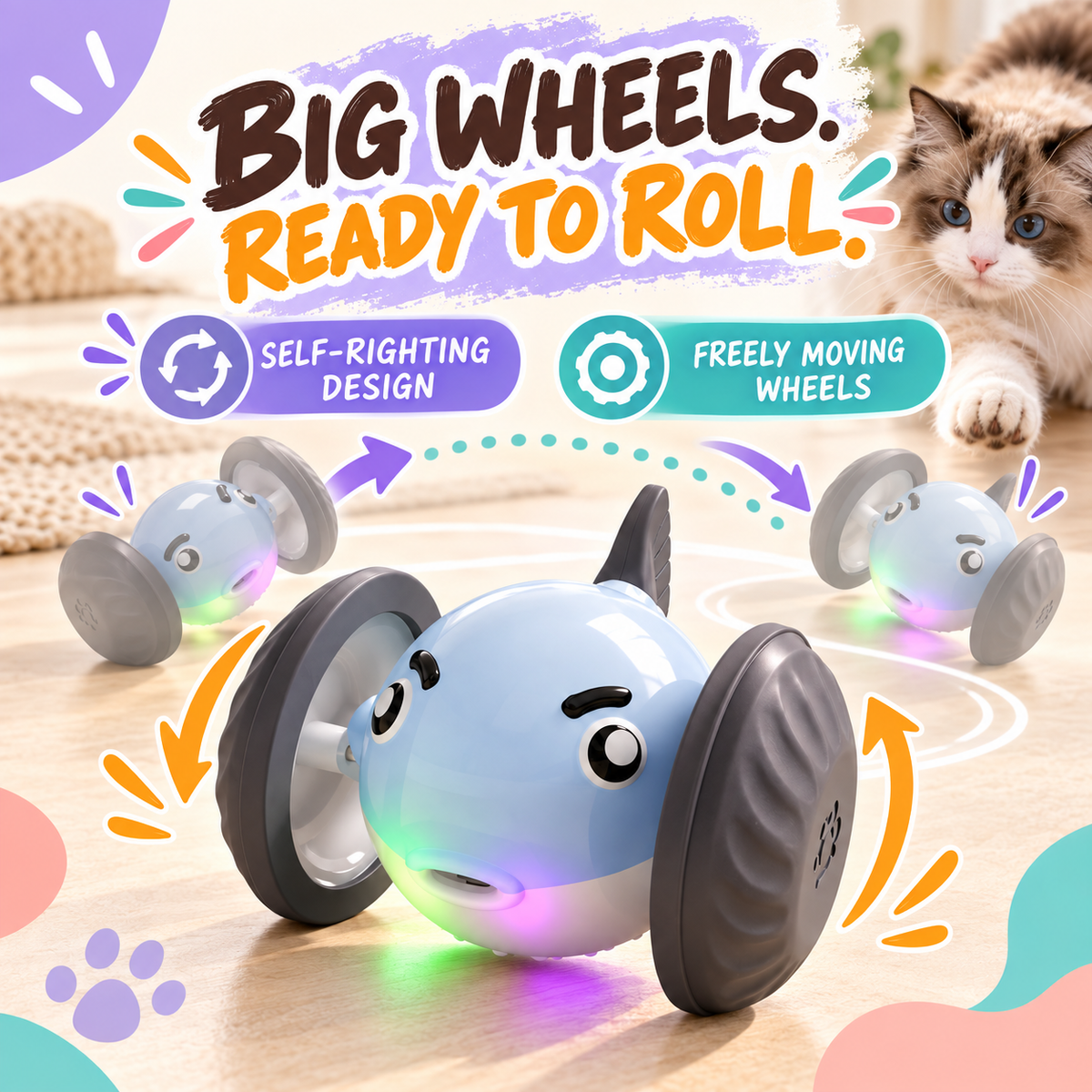 Large wheel and self-righting features