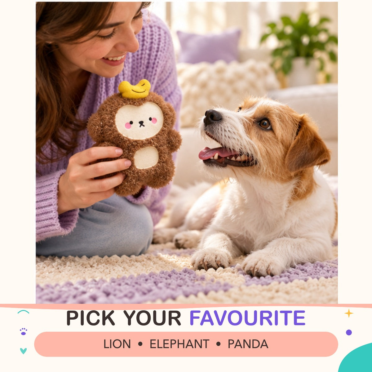Comfort Critter Plush Toy available variants and scale