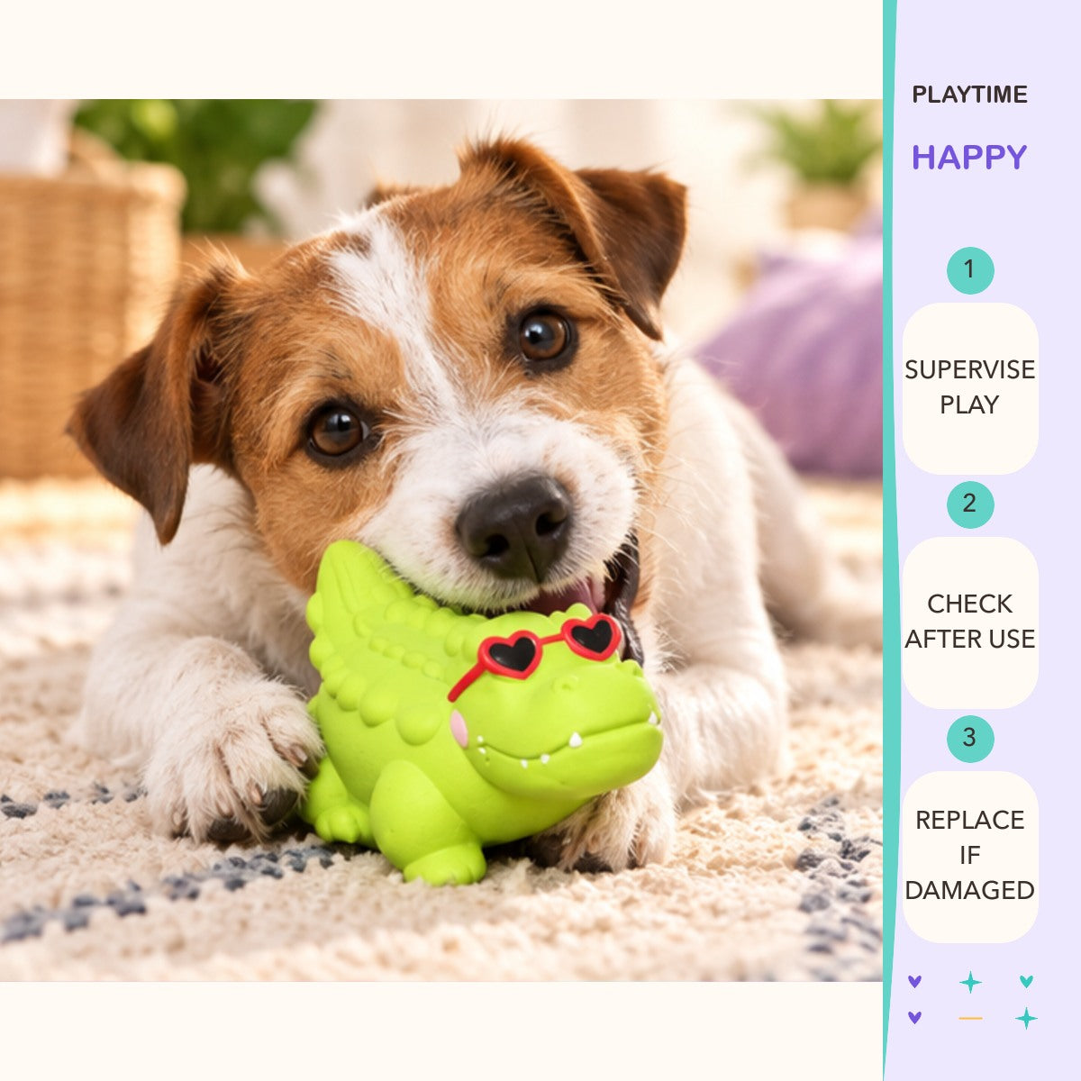 Safari Squeak Latex Toy play and care guide