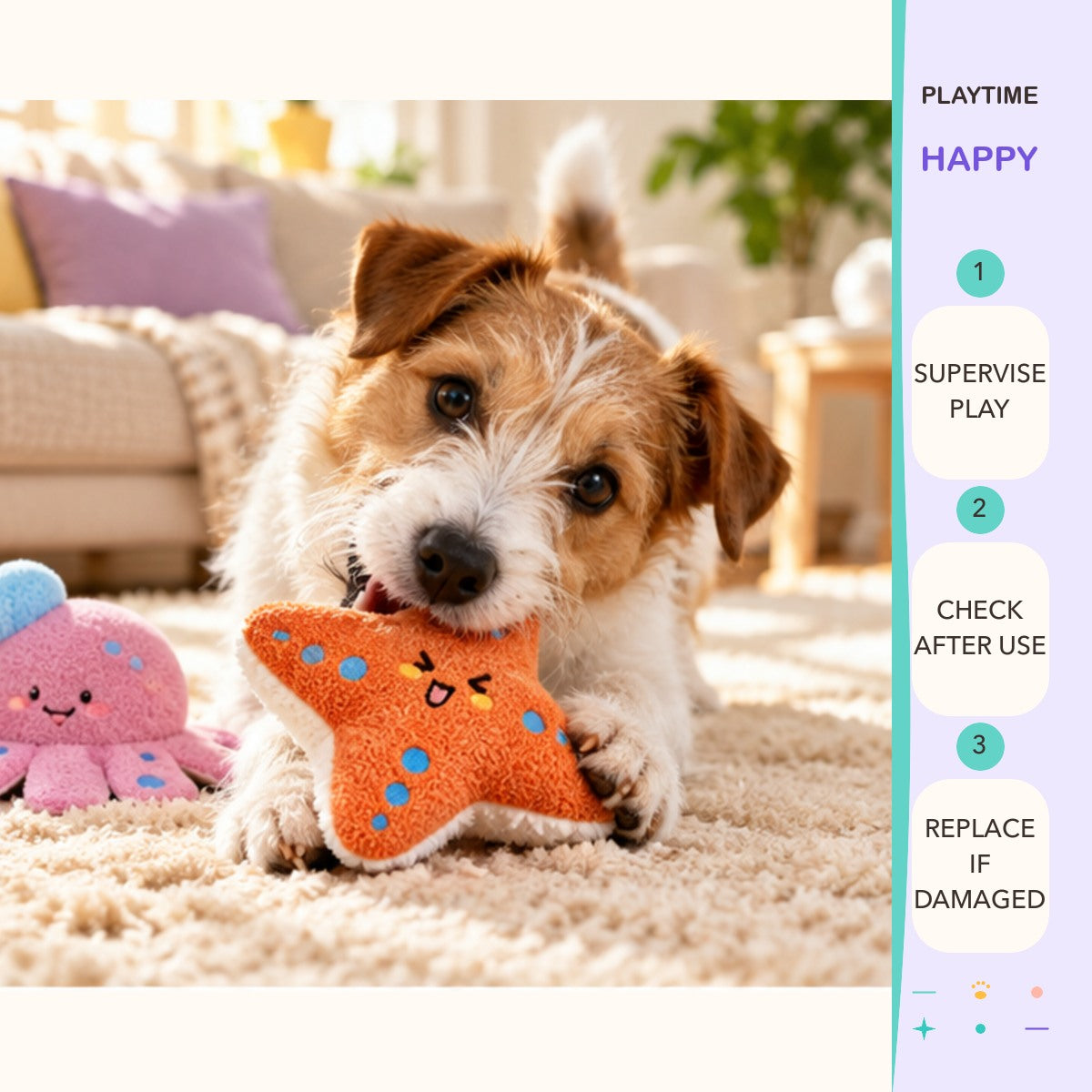 Sea Squeak Plush Toy play and care guide