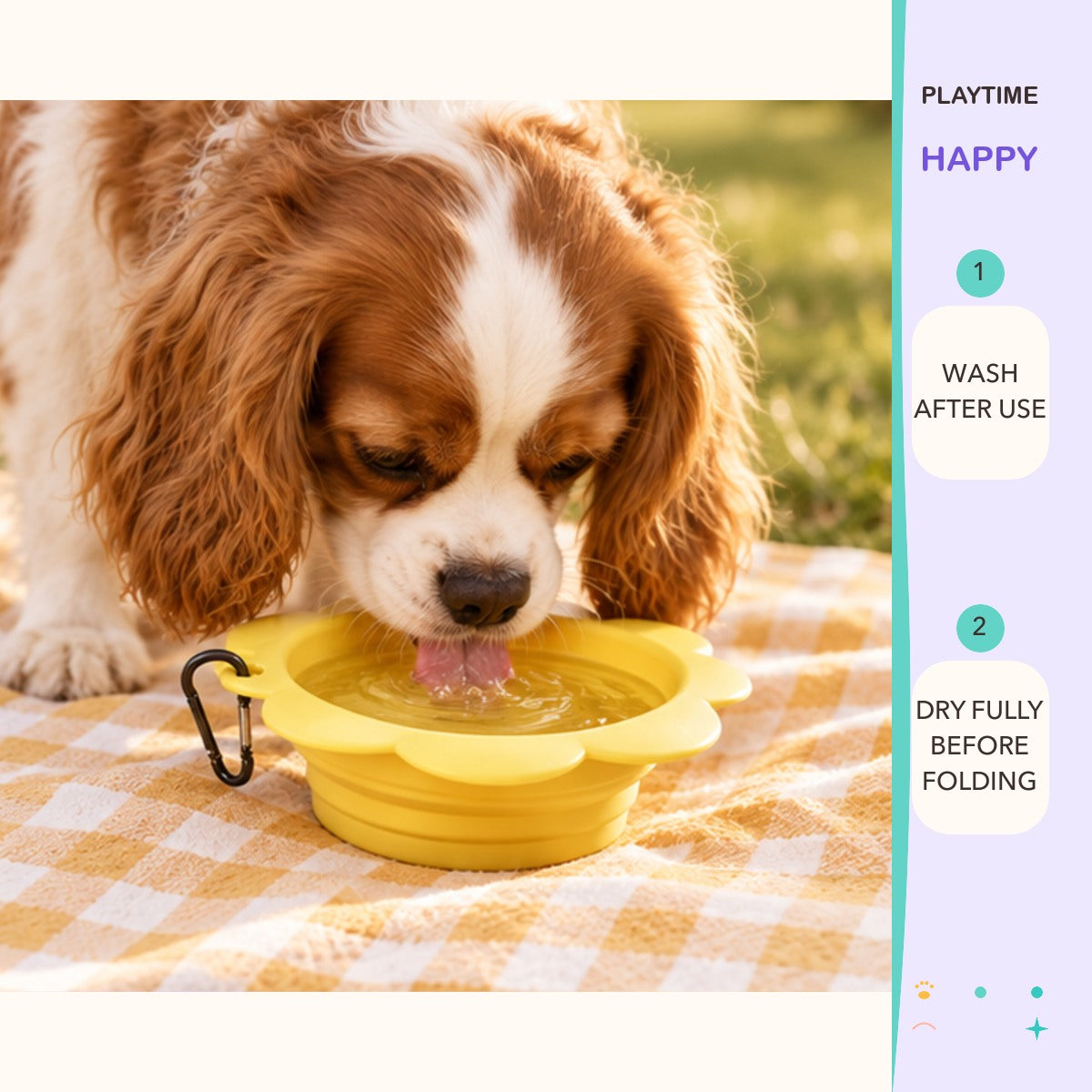 Petal Pack Collapsible Bowl play and care guide