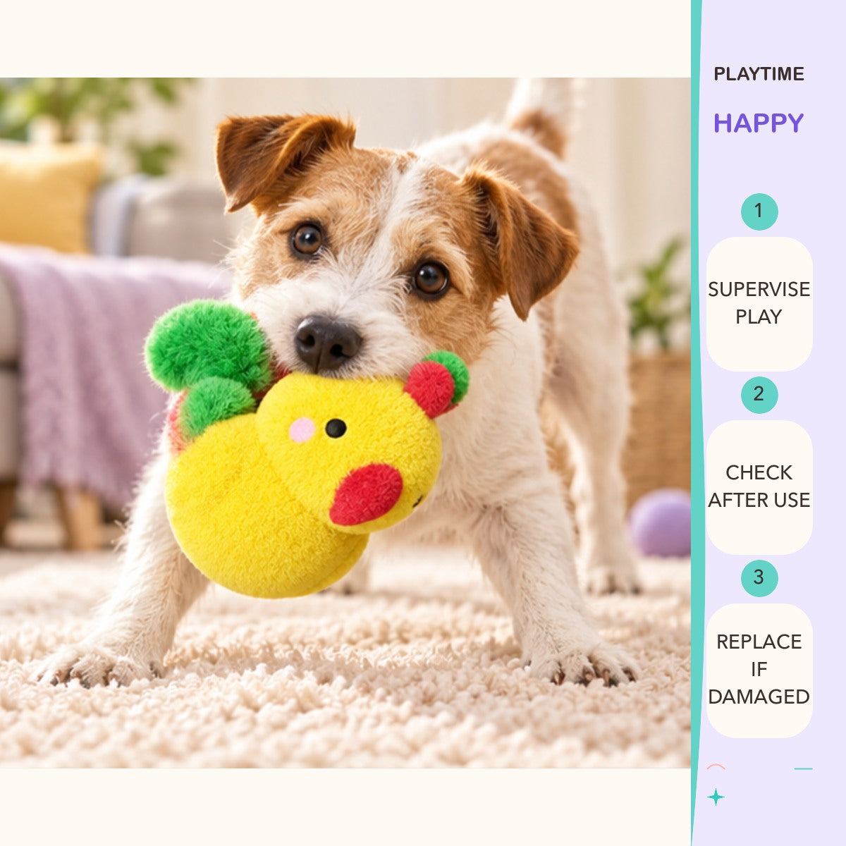 Roly-Poly Plush Tug Toy play and care guide