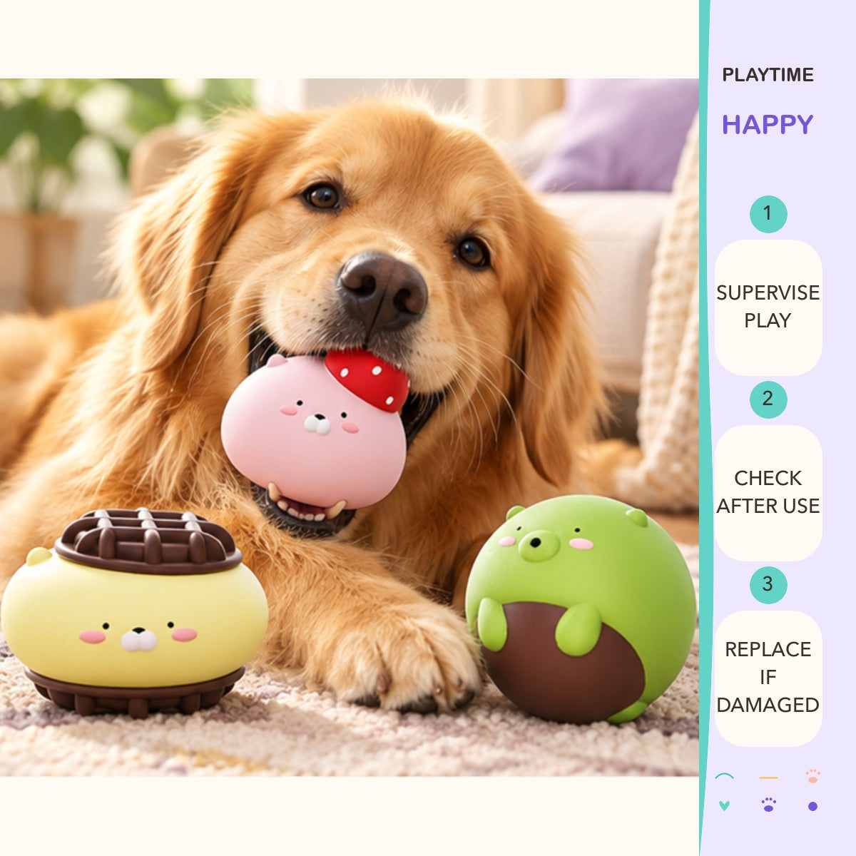 Garden Giggles Latex Squeaky Toy play and care guide