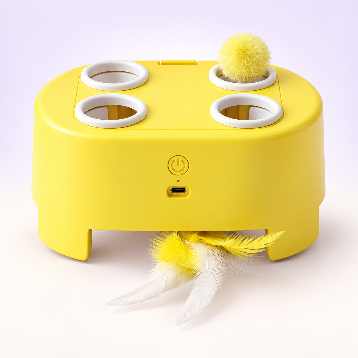 Cheese Chase pop-up cat toy on a clean background