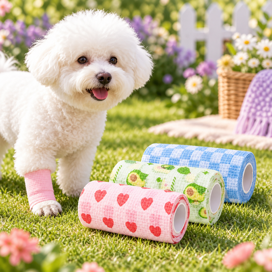 FlexiPaw colourful self-adhesive pet wrap rolls