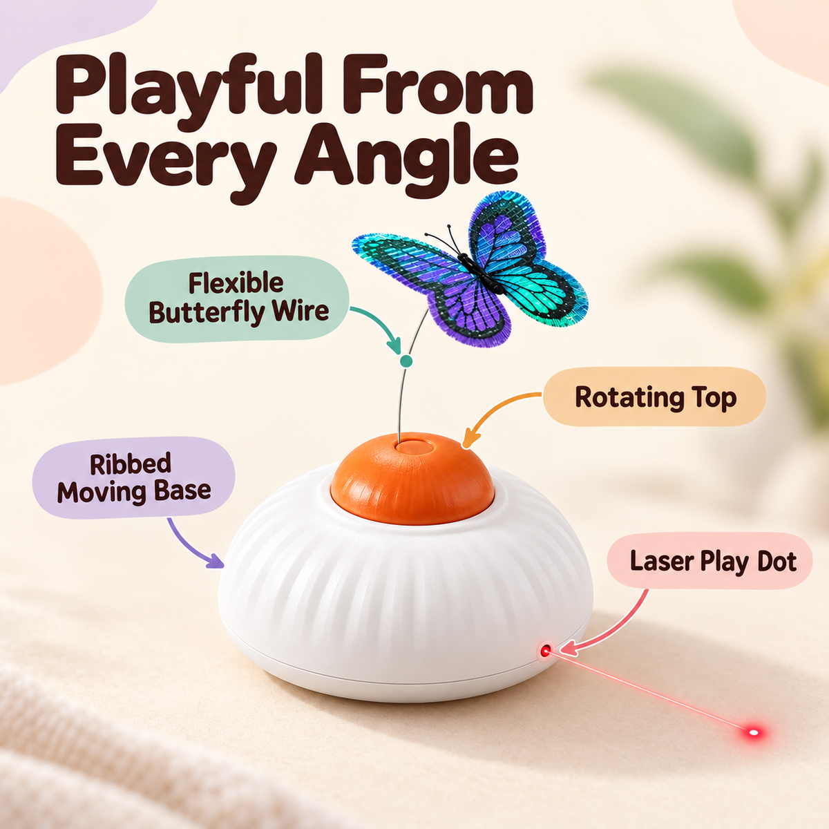 Flutter & Beam Butterfly Chase Toy — details