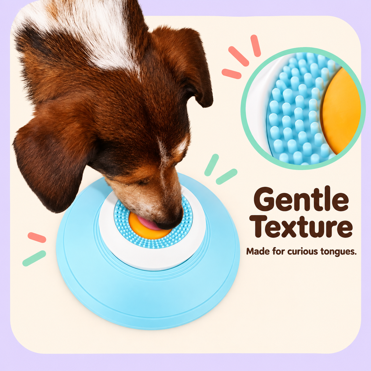 Rounded textured feeding surface for enrichment