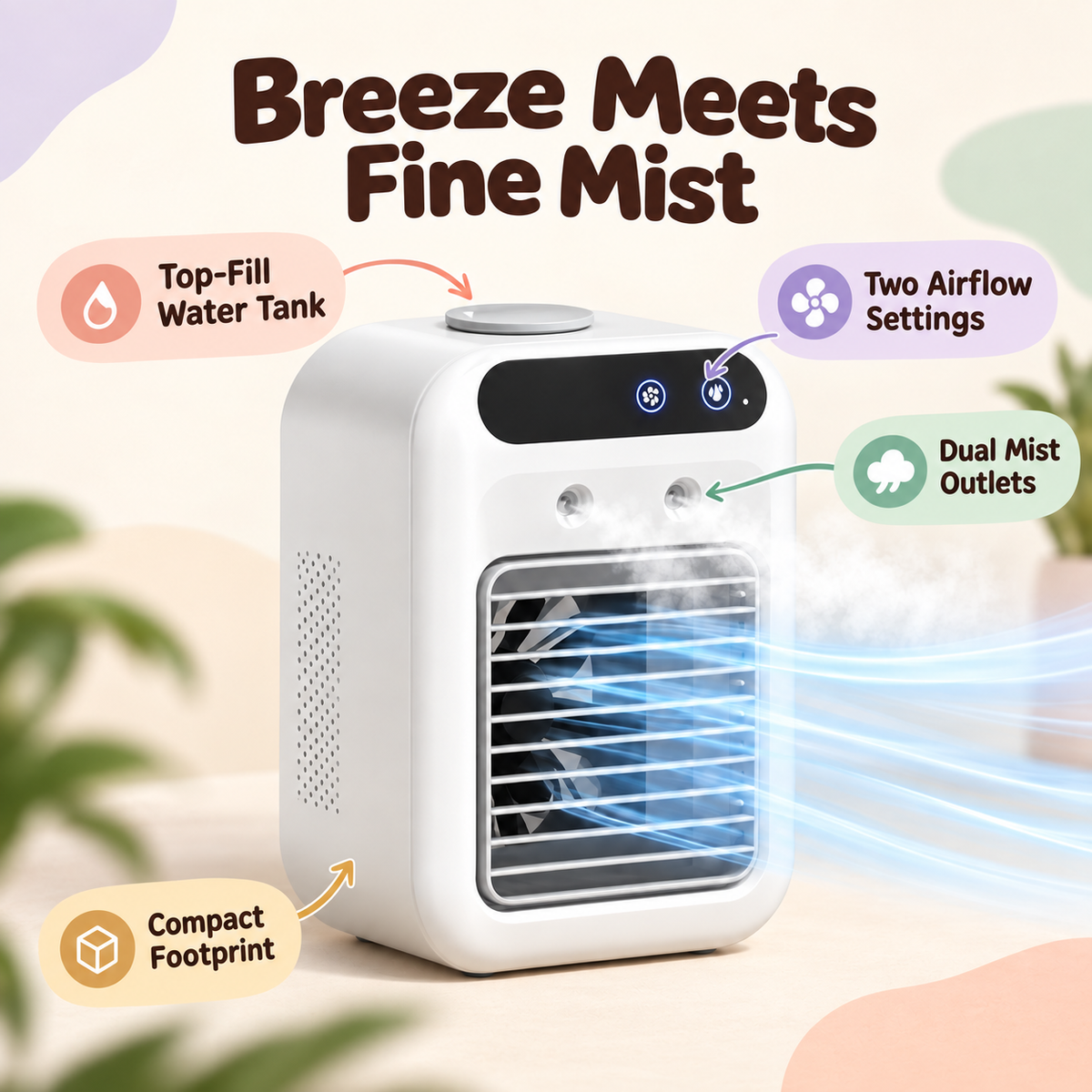 Pet Nook Mini Misting Fan — breeze mist