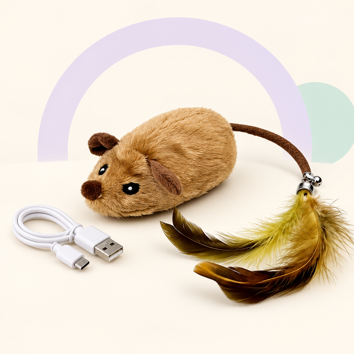 Plush Pursuit mouse toy on a clean background