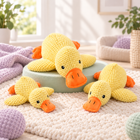 Quack Pack Textured Plush Duck Toy — hero
