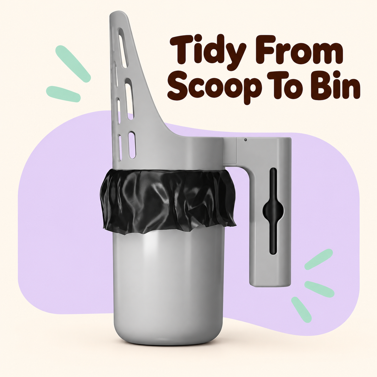 Integrated black bag dispenser detail