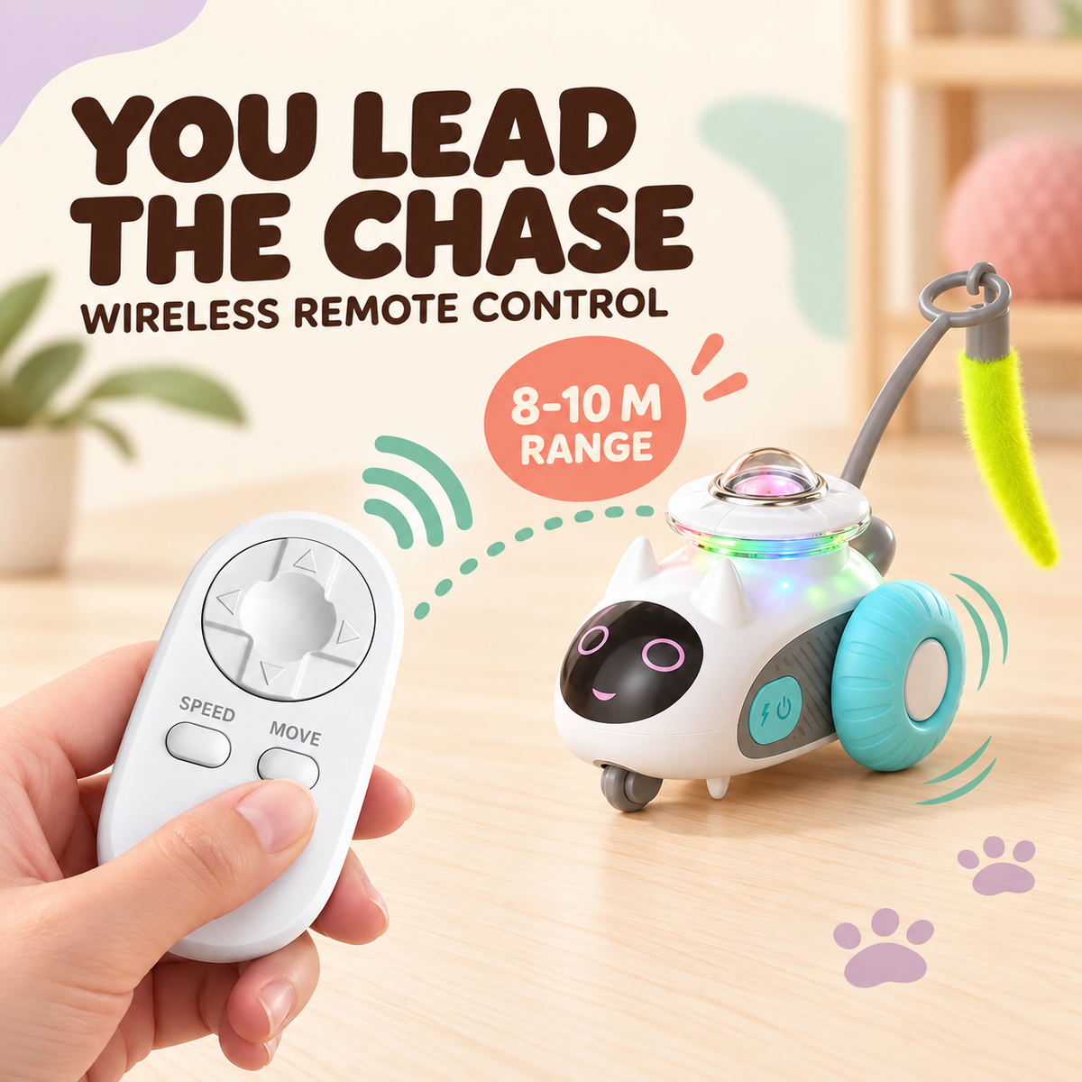 Scout & Chase Remote Cat Robot — remote control