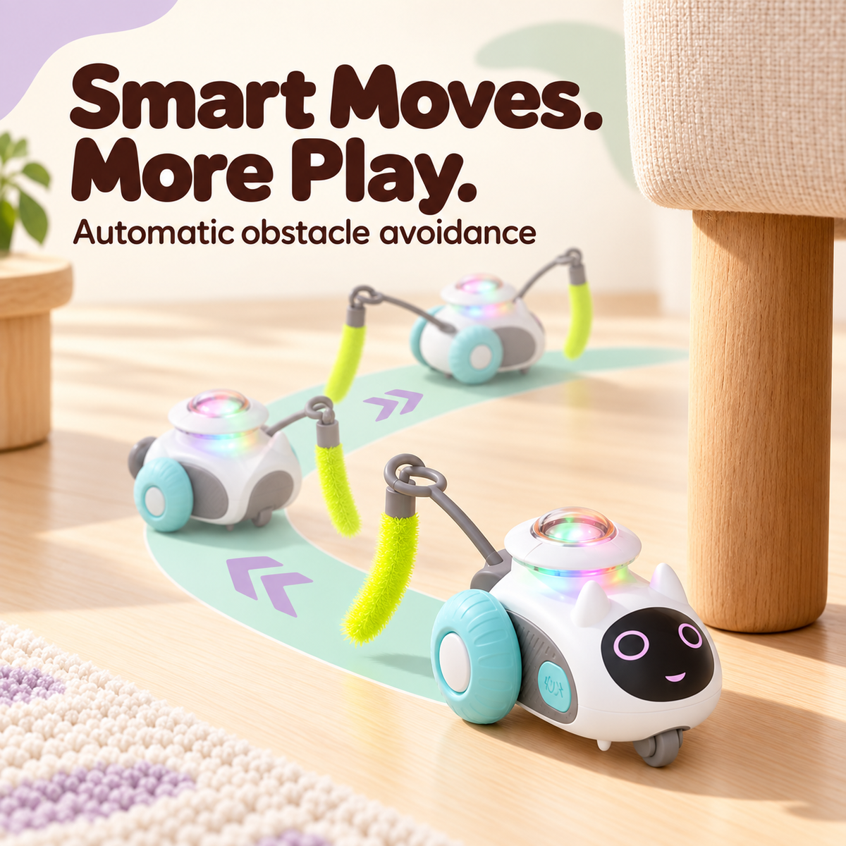 Scout & Chase Remote Cat Robot — obstacle avoidance